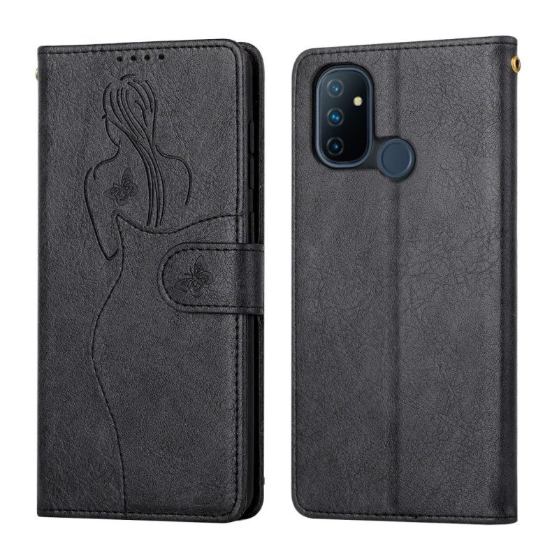 Kotelot OnePlus Nord N100 Faux Leather Silhouette