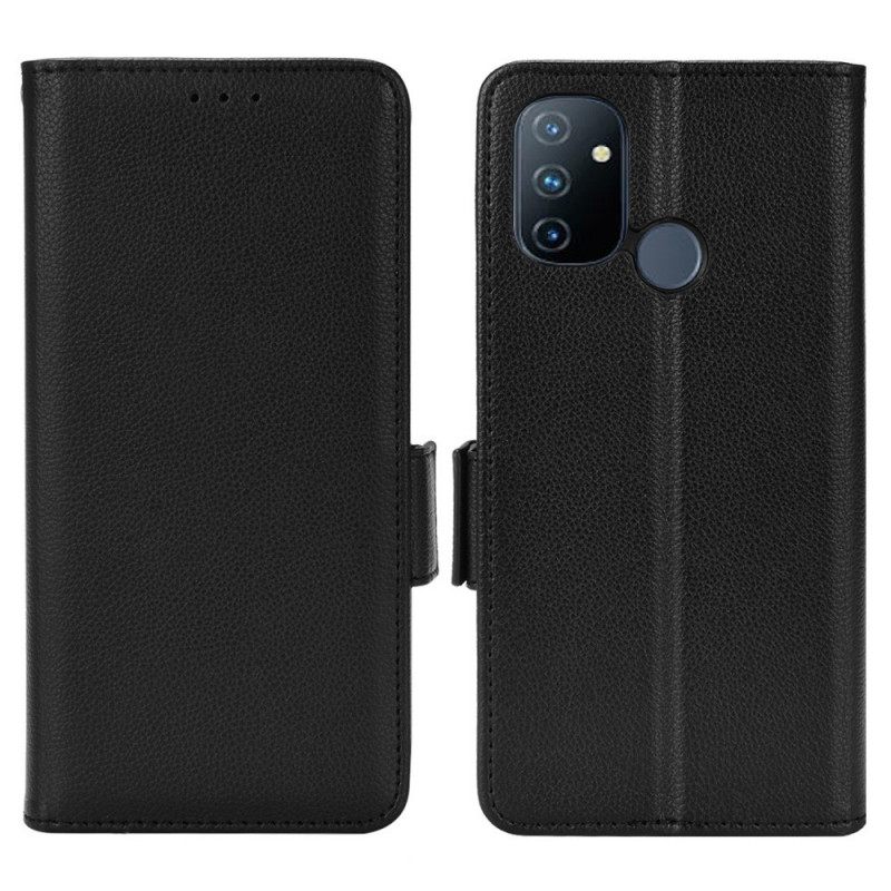Kotelot OnePlus Nord N100 Litchin Nahkatyyli