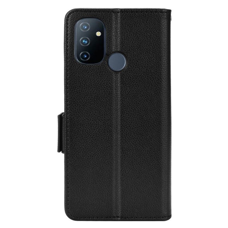 Kotelot OnePlus Nord N100 Litchin Nahkatyyli