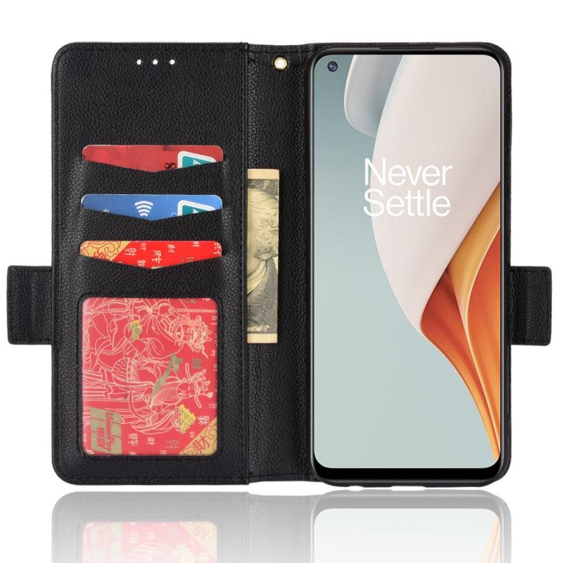 Kotelot OnePlus Nord N100 Litchin Nahkatyyli