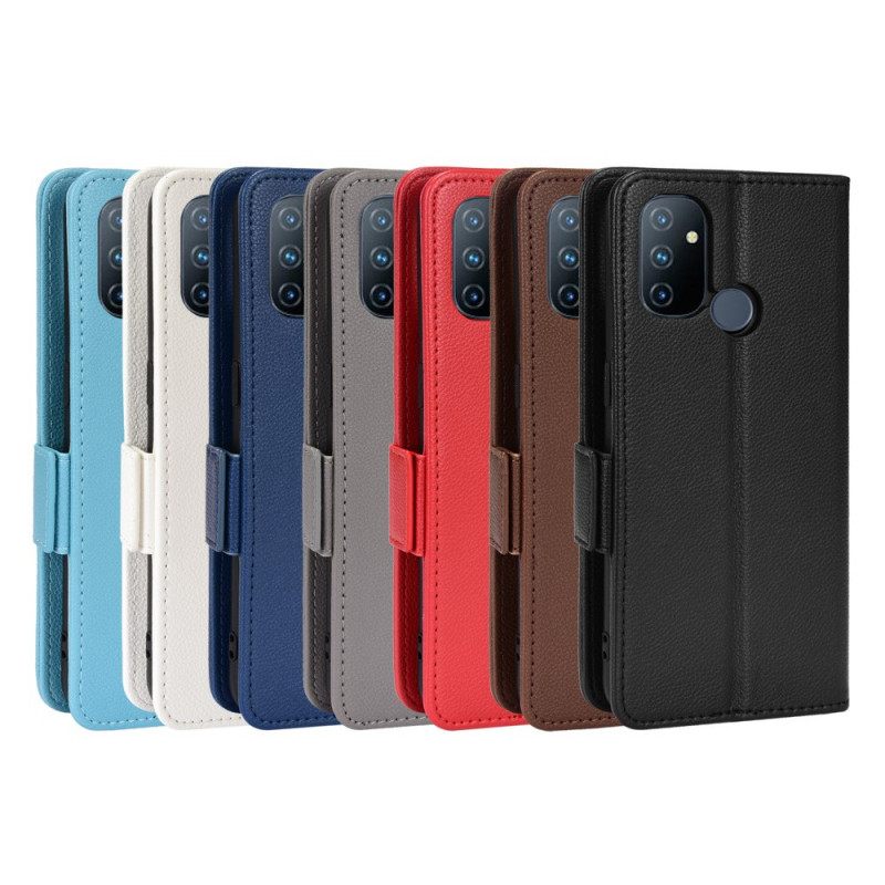 Kotelot OnePlus Nord N100 Litchin Nahkatyyli