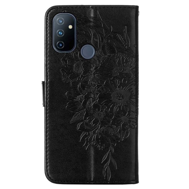 Kotelot OnePlus Nord N100 Suojaketju Kuori Butterfly Strappy Design