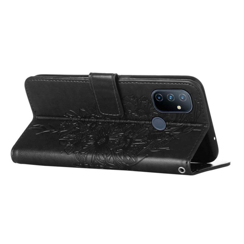 Kotelot OnePlus Nord N100 Suojaketju Kuori Butterfly Strappy Design