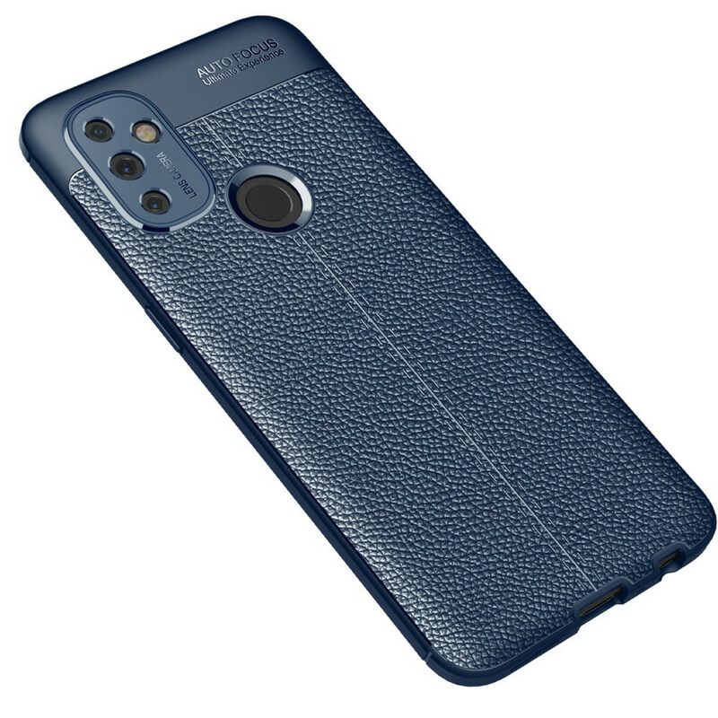 Kuori OnePlus Nord N100 Double Line Litchi Leather Effect