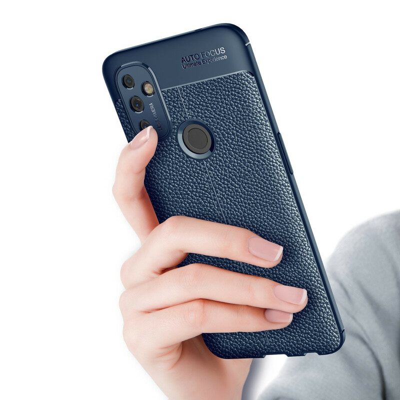 Kuori OnePlus Nord N100 Double Line Litchi Leather Effect