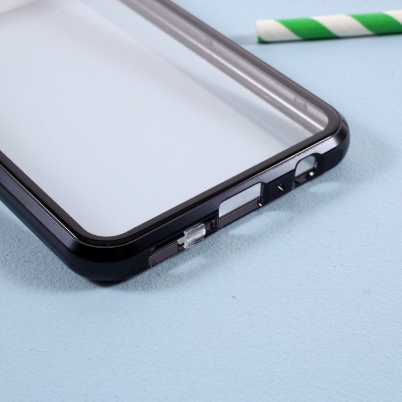 Kuori OnePlus Nord N100 Karkaistua Lasia Ja Metallia Edessä Ja Takana