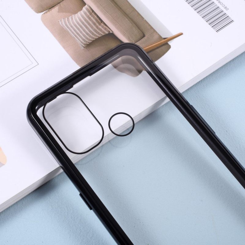 Kuori OnePlus Nord N100 Karkaistua Lasia Ja Metallia Edessä Ja Takana