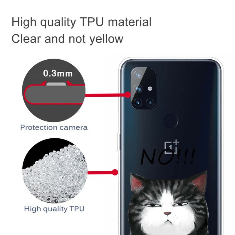 Kuori OnePlus Nord N100 Kissa Joka Sanoo Ei