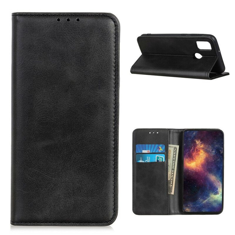 Puhelinkuoret OnePlus Nord N100 Kotelot Flip Haljasnahka