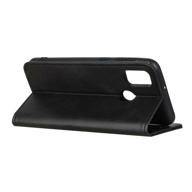 Puhelinkuoret OnePlus Nord N100 Kotelot Flip Haljasnahka