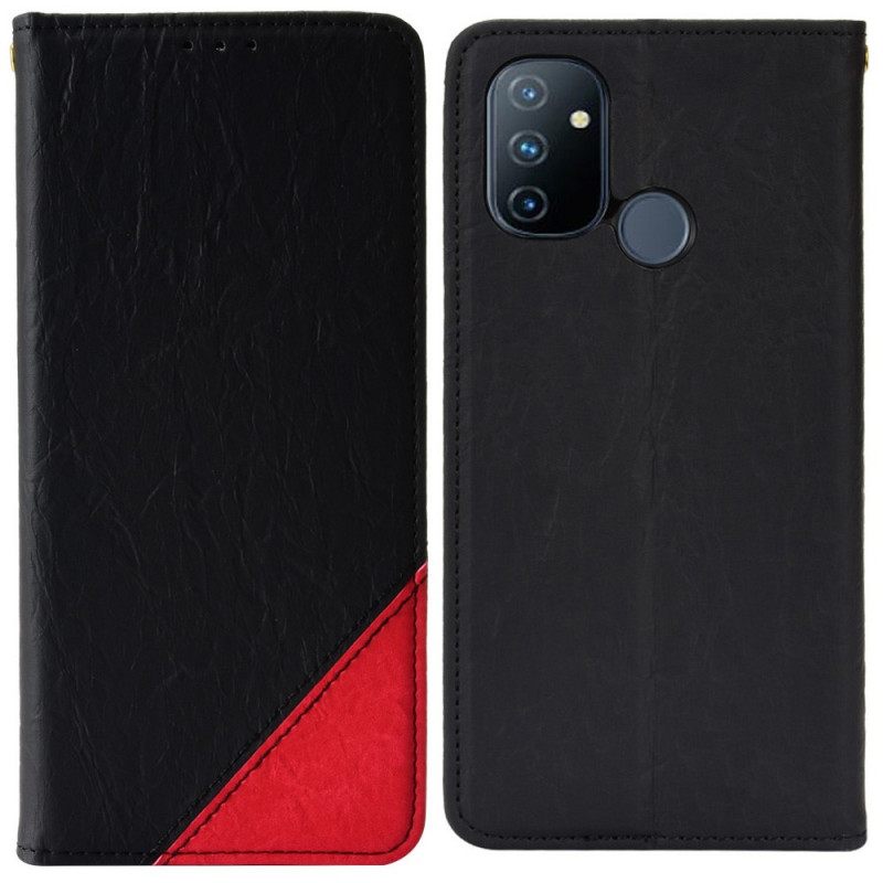 Puhelinkuoret OnePlus Nord N100 Kotelot Flip Värillinen Kolmio