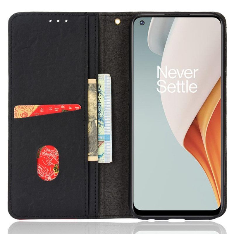Puhelinkuoret OnePlus Nord N100 Kotelot Flip Värillinen Kolmio