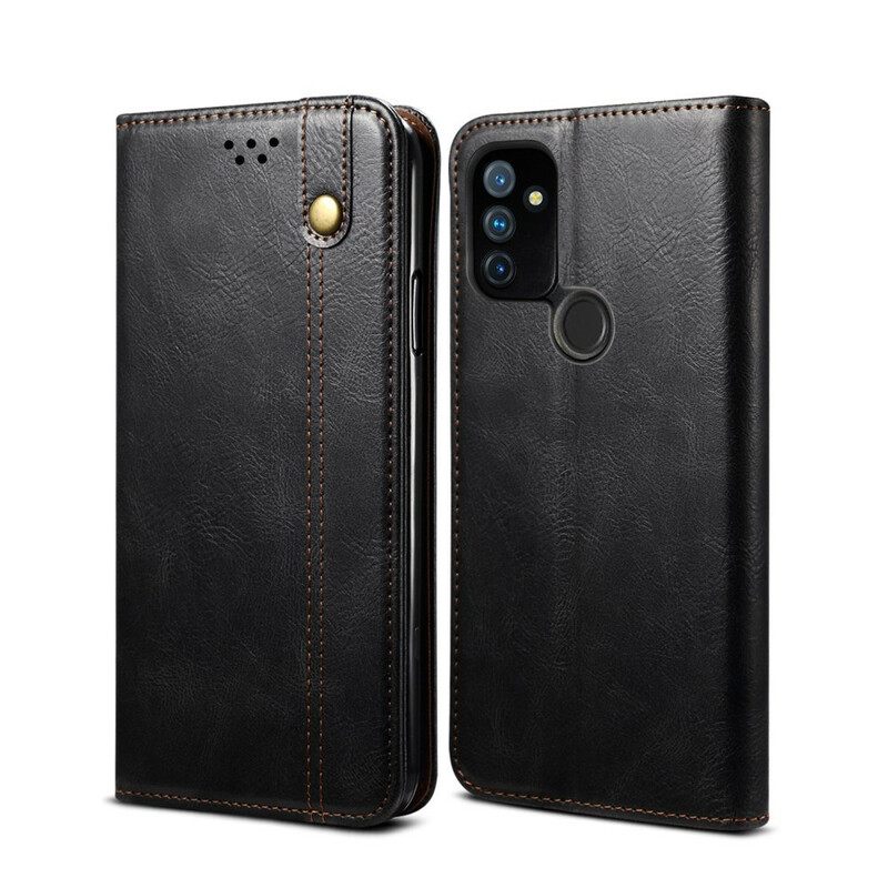 Puhelinkuoret OnePlus Nord N100 Kotelot Flip Vahattu Keinonahka