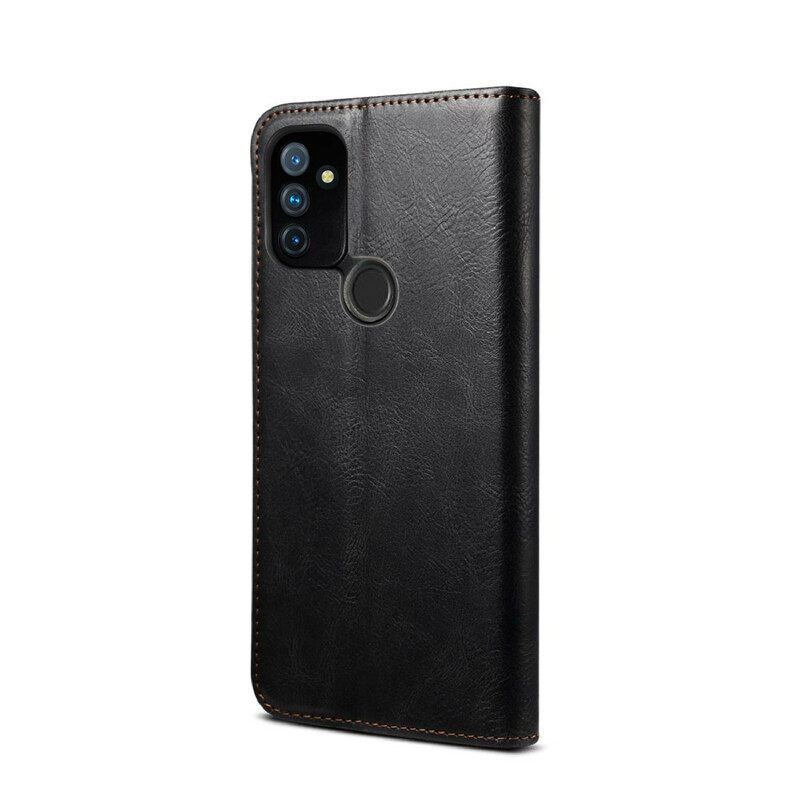 Puhelinkuoret OnePlus Nord N100 Kotelot Flip Vahattu Keinonahka