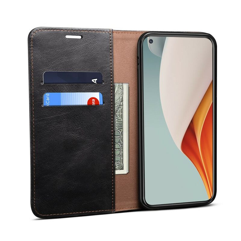 Puhelinkuoret OnePlus Nord N100 Kotelot Flip Vahattu Keinonahka