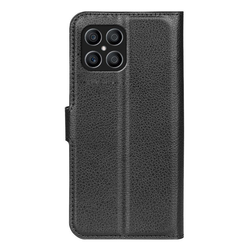 Flip Case Honor X8 Klassinen Litsi-nahkaefekti