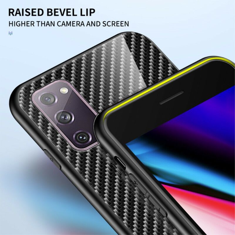 Case Samsung Galaxy S20 FE Carbon Fiber Karkaistu Lasi