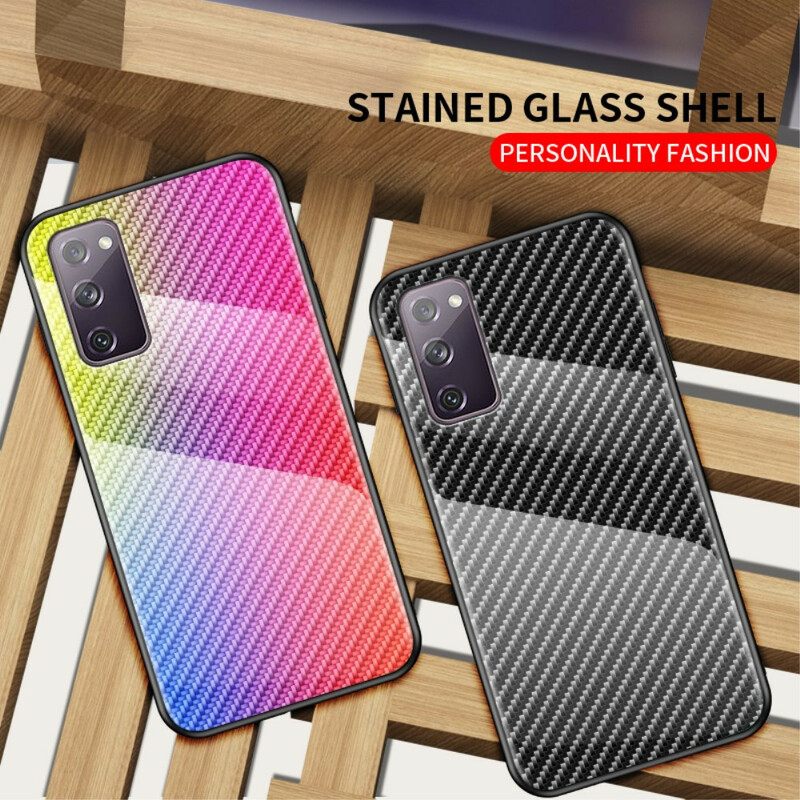 Case Samsung Galaxy S20 FE Carbon Fiber Karkaistu Lasi