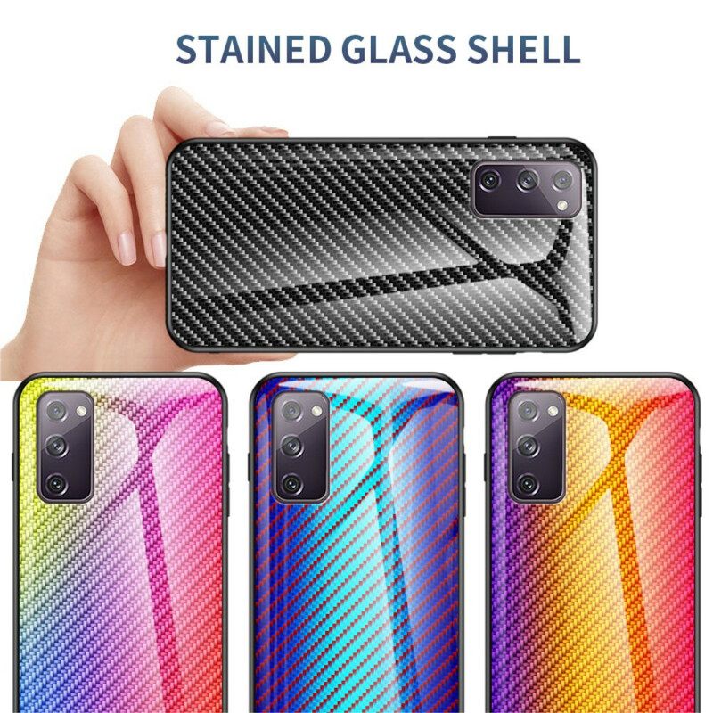Case Samsung Galaxy S20 FE Carbon Fiber Karkaistu Lasi