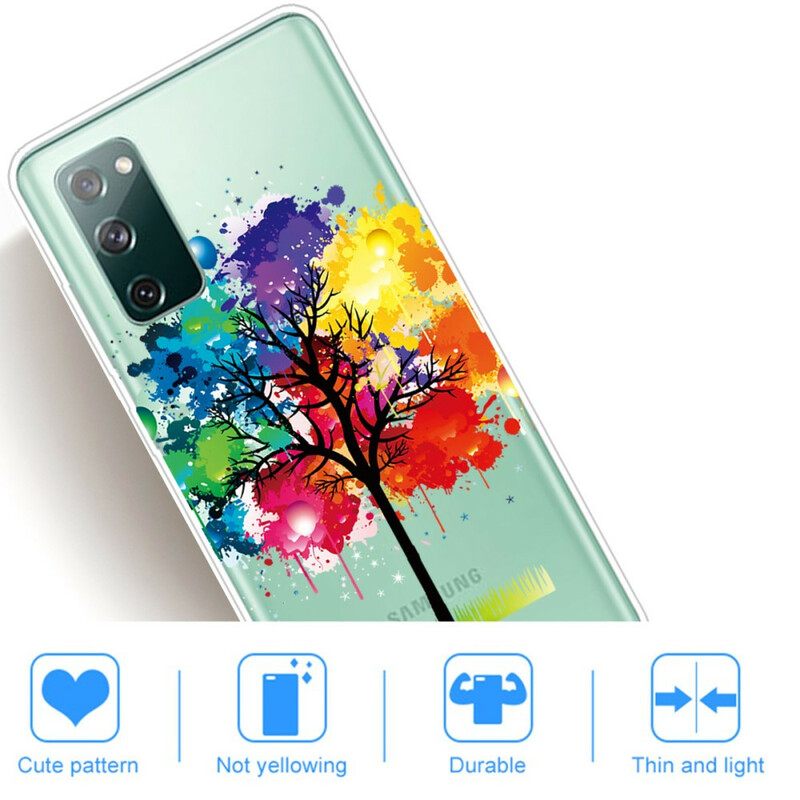 Case Samsung Galaxy S20 FE Läpinäkyvä Akvarellipuu