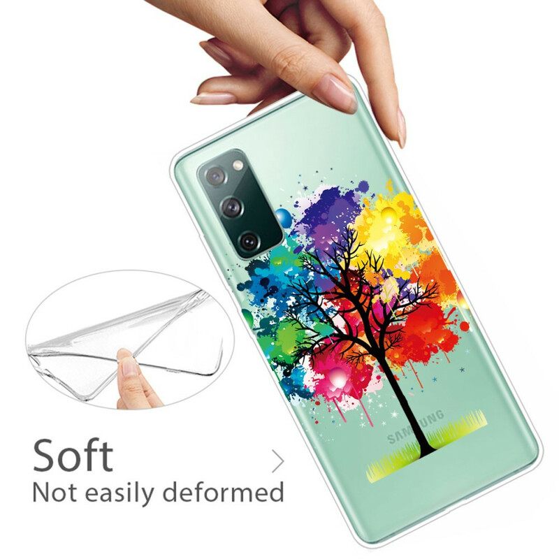 Case Samsung Galaxy S20 FE Läpinäkyvä Akvarellipuu