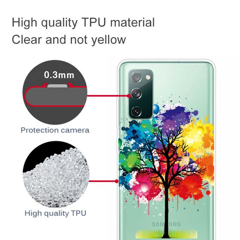 Case Samsung Galaxy S20 FE Läpinäkyvä Akvarellipuu