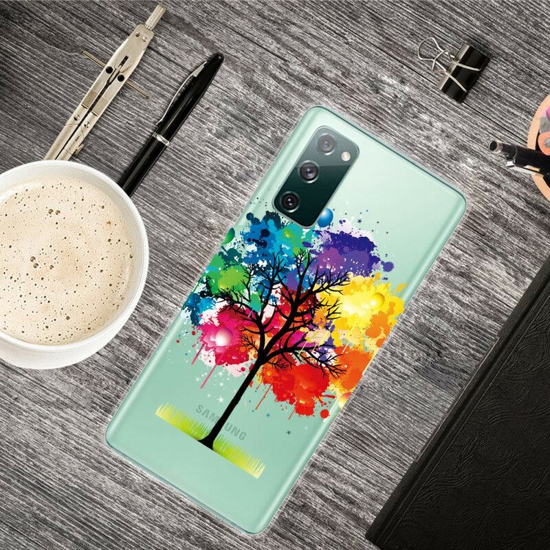Case Samsung Galaxy S20 FE Läpinäkyvä Akvarellipuu