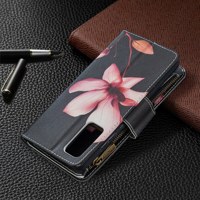Flip Case Samsung Galaxy S20 FE Flower Vetoketjullinen Tasku