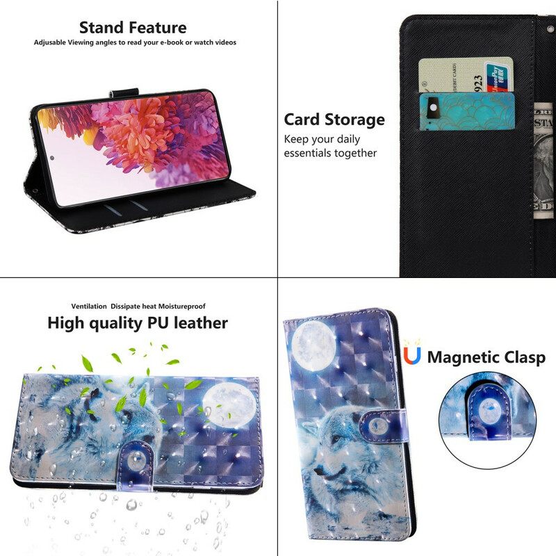Flip Case Samsung Galaxy S20 FE Hector The Wolf