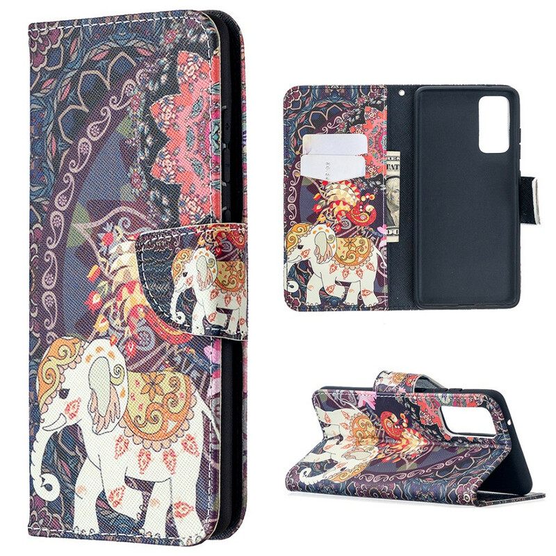 Kotelot Samsung Galaxy S20 FE Mandala Etniset Norsut