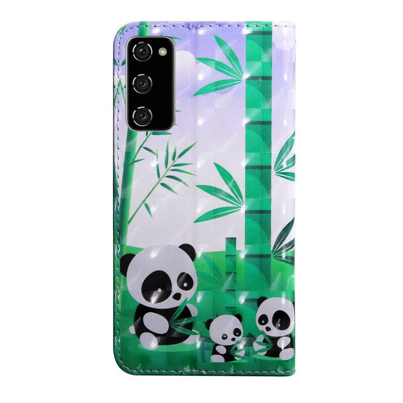 Kotelot Samsung Galaxy S20 FE Panda Perhe