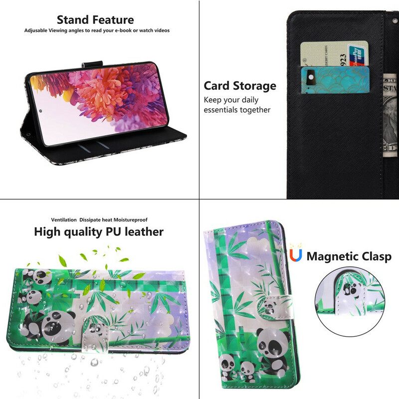 Kotelot Samsung Galaxy S20 FE Panda Perhe