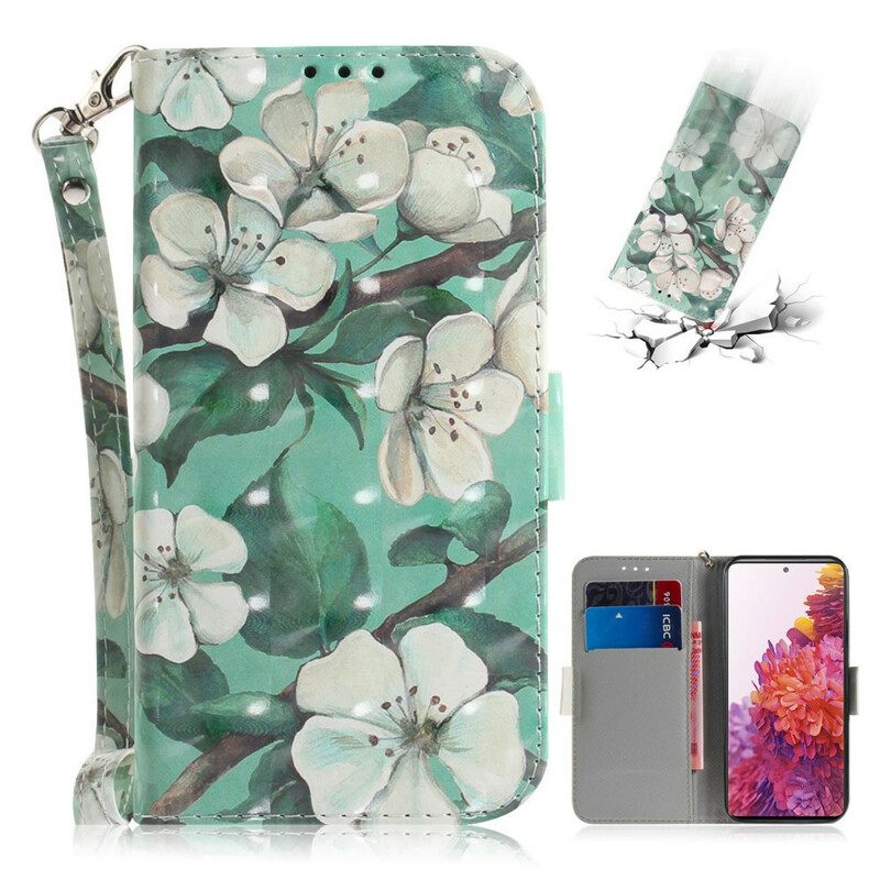 Kotelot Samsung Galaxy S20 FE Suojaketju Kuori Strap Flower Branch