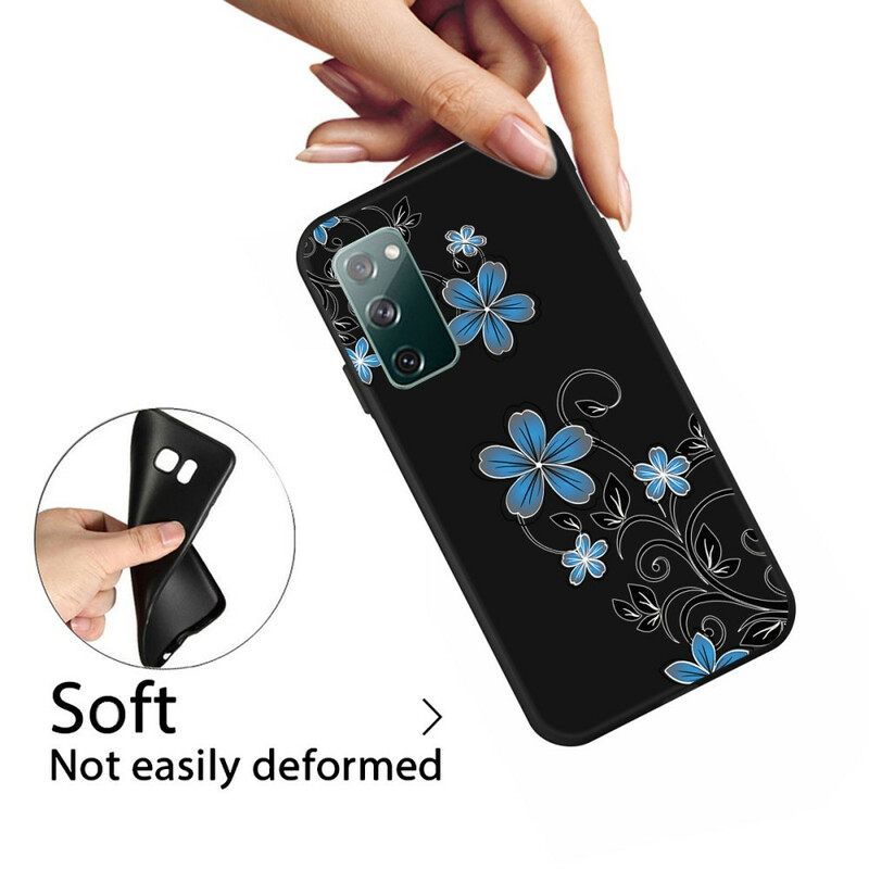 Kuori Samsung Galaxy S20 FE Siniset Kukat