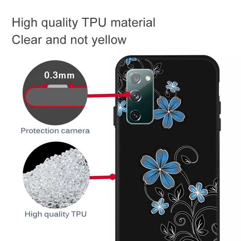 Kuori Samsung Galaxy S20 FE Siniset Kukat