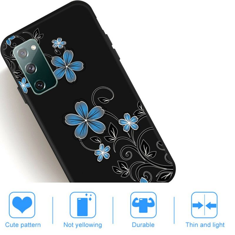 Kuori Samsung Galaxy S20 FE Siniset Kukat