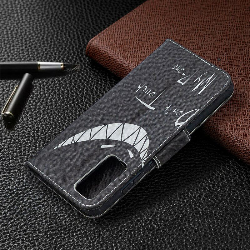 Nahkakotelo Samsung Galaxy S20 FE Älä Koske Puhelimeeni