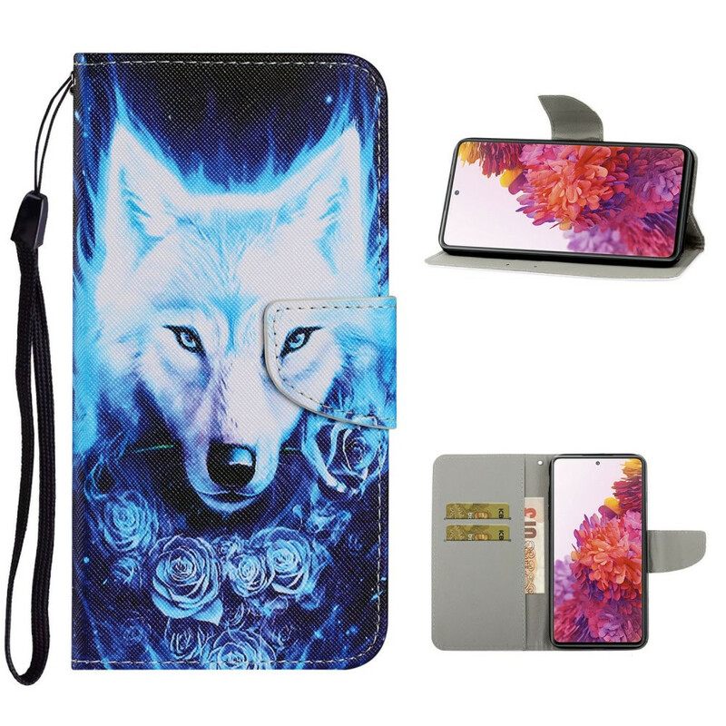 Nahkakotelo Samsung Galaxy S20 FE Valkoinen Susi
