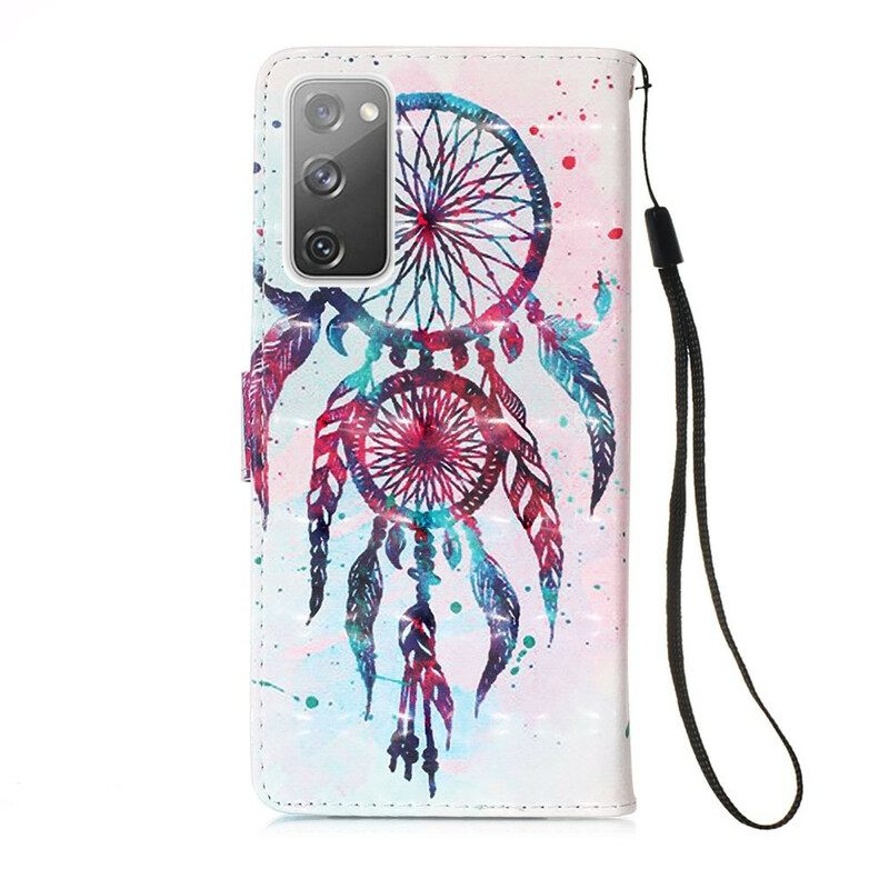 Nahkakotelo Samsung Galaxy S20 FE Watercolour Dreamcatcher