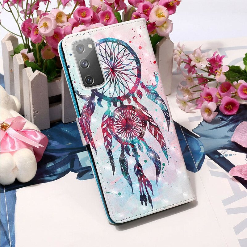 Nahkakotelo Samsung Galaxy S20 FE Watercolour Dreamcatcher
