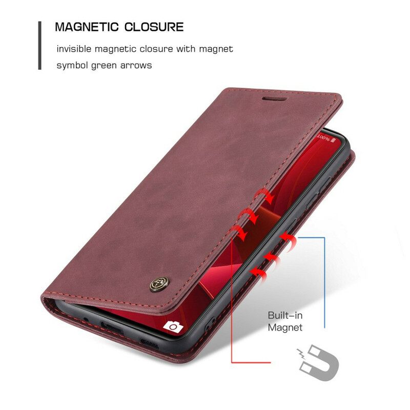 Puhelinkuoret Samsung Galaxy S20 FE Kotelot Flip Caseme Keinonahka