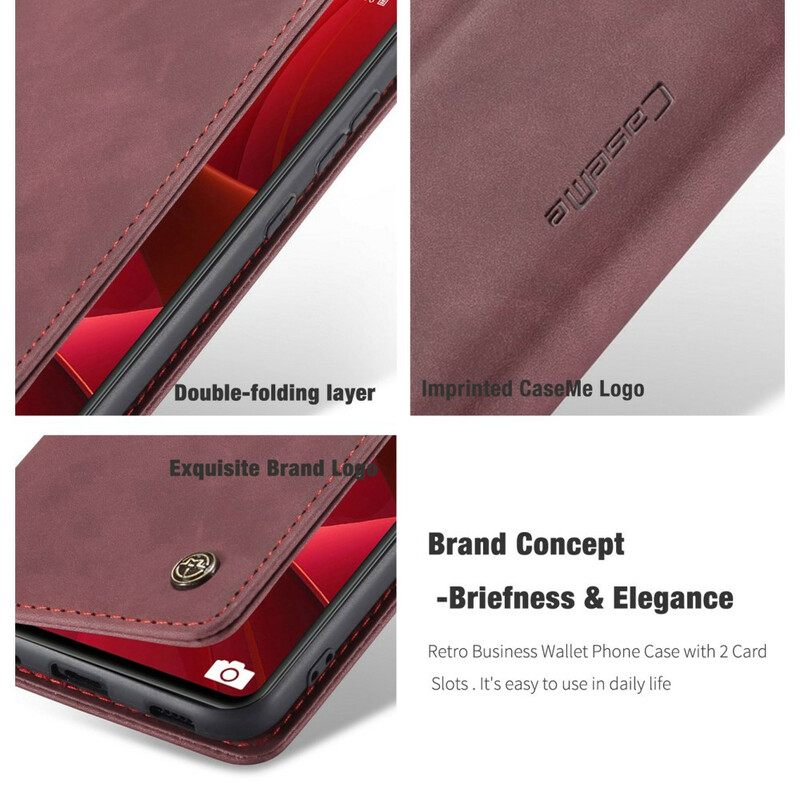 Puhelinkuoret Samsung Galaxy S20 FE Kotelot Flip Caseme Keinonahka