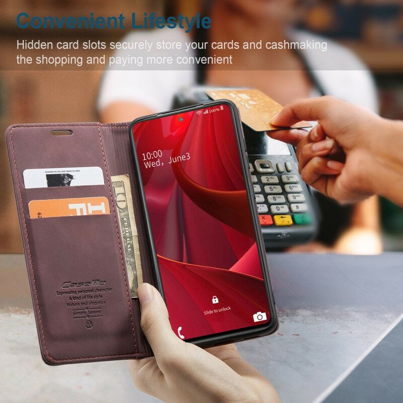 Puhelinkuoret Samsung Galaxy S20 FE Kotelot Flip Caseme Keinonahka