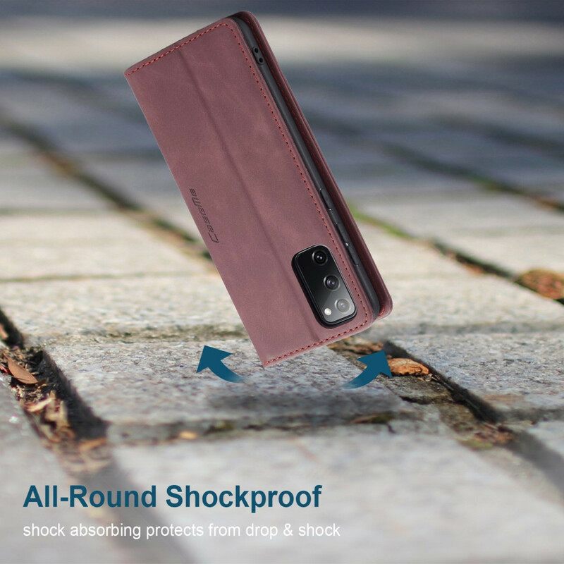 Puhelinkuoret Samsung Galaxy S20 FE Kotelot Flip Caseme Keinonahka