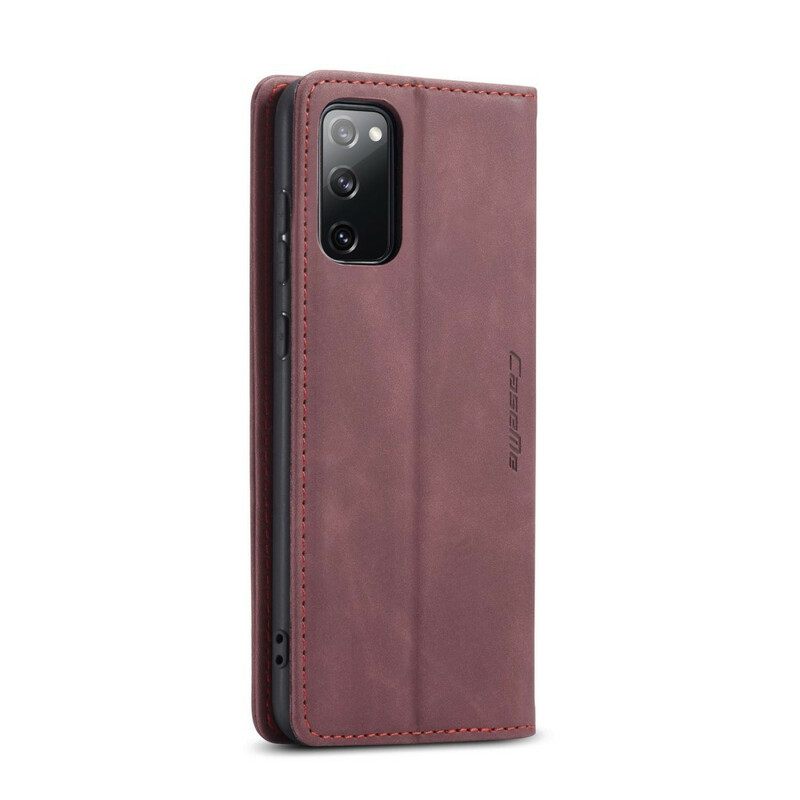 Puhelinkuoret Samsung Galaxy S20 FE Kotelot Flip Caseme Keinonahka