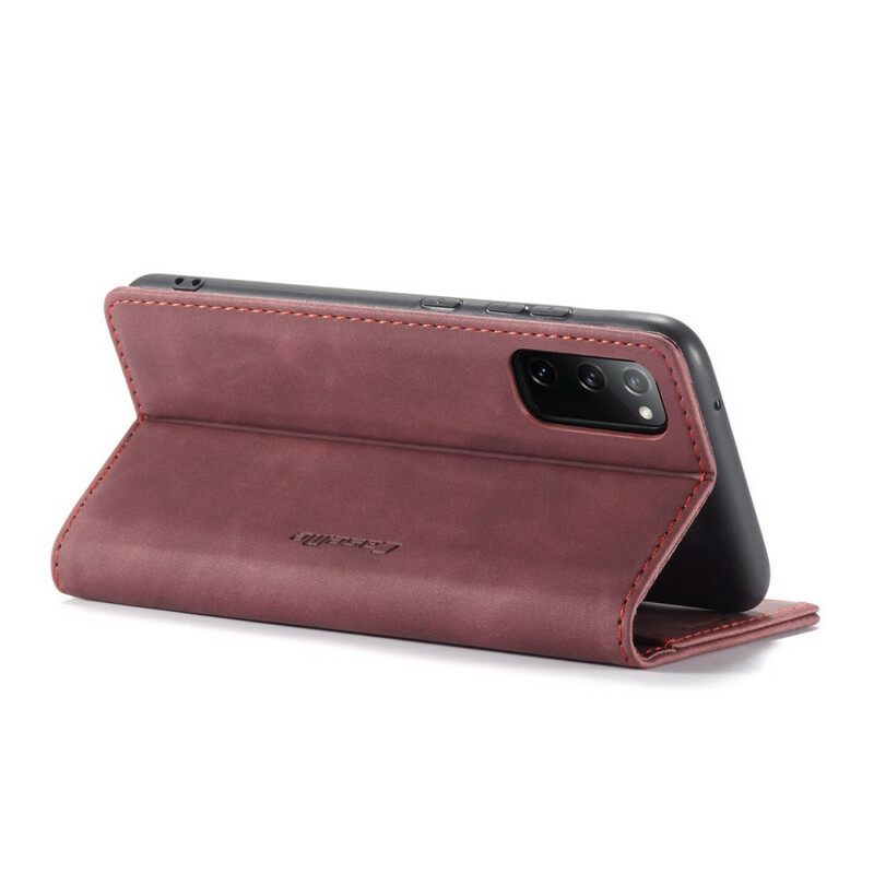 Puhelinkuoret Samsung Galaxy S20 FE Kotelot Flip Caseme Keinonahka