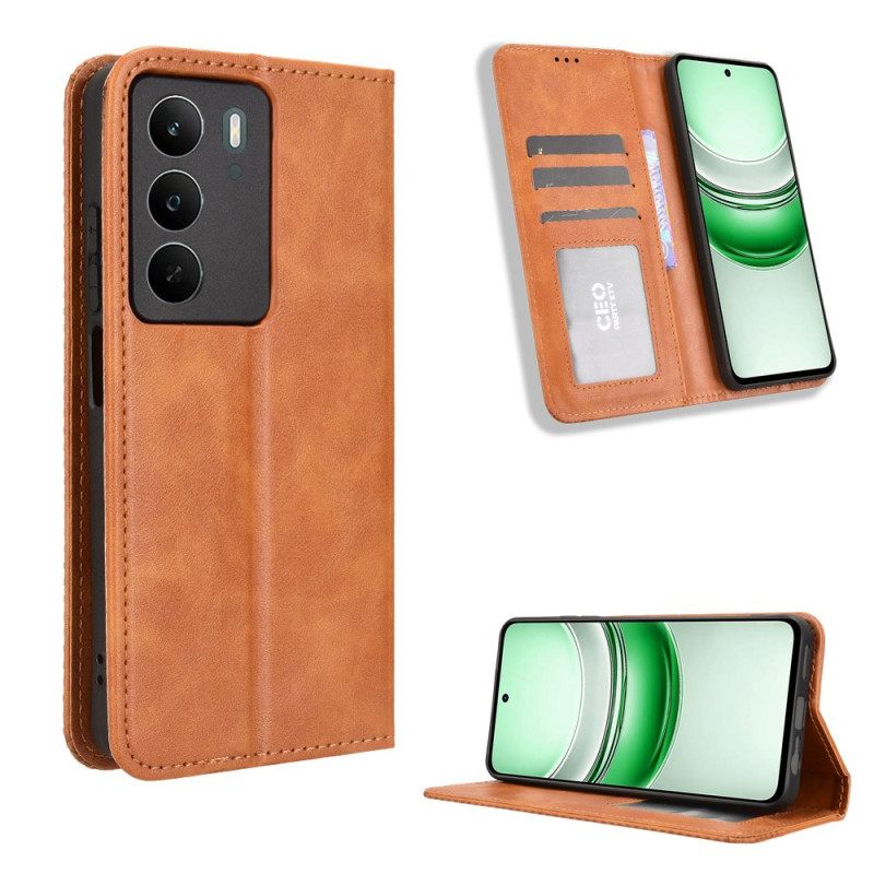 Flip Case Für Realme C71 Vintage-friese