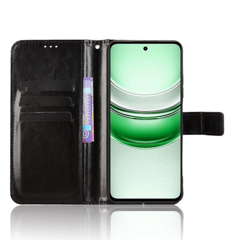 Lederhüllen Realme C71 Handyhülle Glänzendes Kunstleder