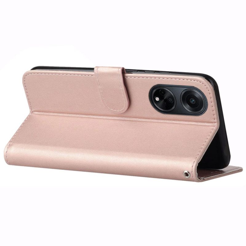 Kotelot Oppo A98 5g Nahkaefekti Hihnalla