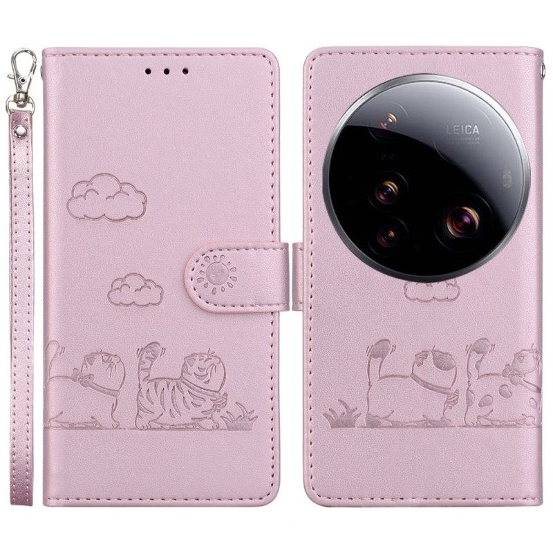 Kotelot Xiaomi 15 Ultra Rfid-suojattu Ja Kissanpentukuvioinen Suojakuori